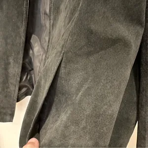 Pritti By Kristin Blake Genuine Suede Leather Jacket Black 1X Minimal Classic thumbnail 9