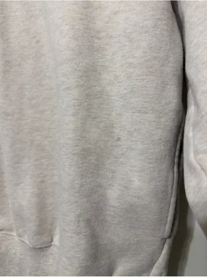 ARITZIA TNA Cozy Fleece Mega 1/4 Zip Oversized Pullover Sweatshirt Small Cream thumbnail 5