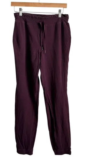 Lululemon Women's Jogger Sweatpants Plum Purple Drawstring Lounge Pants 6 thumbnail 1