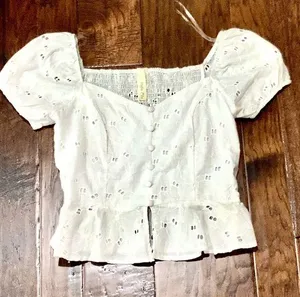 Hello Miss White lace top S NWOT thumbnail 1