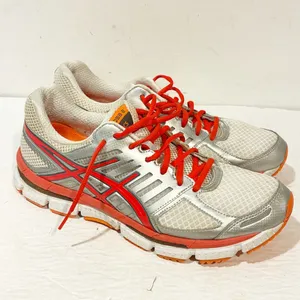 ASICS GEL-NE033 2 0125 WHITE HOT PUNCH FLASH ORANGE Low‎ Top Sneakers Size 10 thumbnail 2