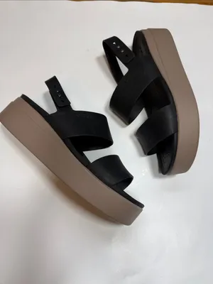 Crocs Women's Brooklyn Platform Sandal in Black S-604 Sz 10 thumbnail 3