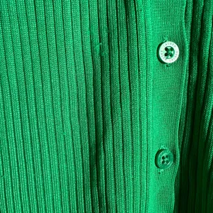 Lauren Ralph Lauren Green Collared Polo Ribbed Knit Cardigan Sweater Size M thumbnail 14