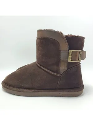 Bearpaw Shantelle Women's Winter Boots Brown Suede Wool Lined Bootie Size 9 M thumbnail 2