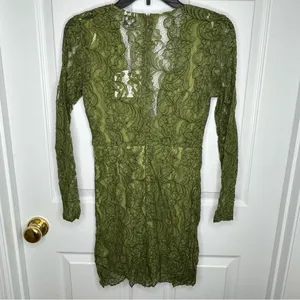 Angel Biba Shannon Green Lace Dress Size 8 NWT‎ thumbnail 2
