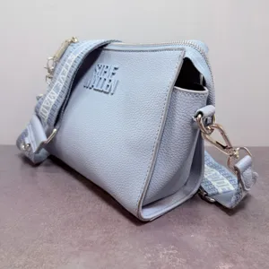 Steve Madden Blexi Crossbody Bag Powder Blue Logo Webbing Strap Medium thumbnail 4