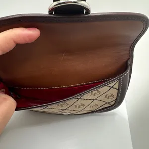 DOONEY & BOURKE Brown and Khaki Signature Canvas Wristlet thumbnail 8