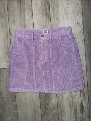 BDG Urban Outfitters Y2K TumblrGirl Retro Purple Cotton Ribbed Mini Skirt Large thumbnail 6