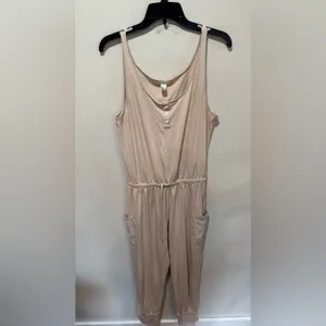 Eberjey Brie Cargo Sleeveless Jumpsuit in Antique Rose Sz‎ M thumbnail 3