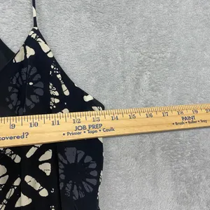 Madewell Silk Dress Size 0 Black Floral Print Sleeveless Mini Sundress thumbnail 4