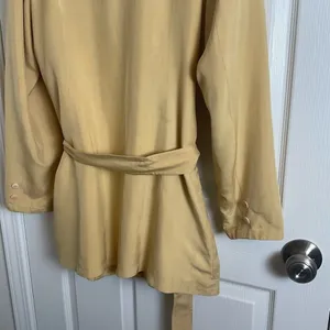 L’Zinger for Nordstrom 100% Silk Belted Utility Blazer Jacket Size Medium thumbnail 11