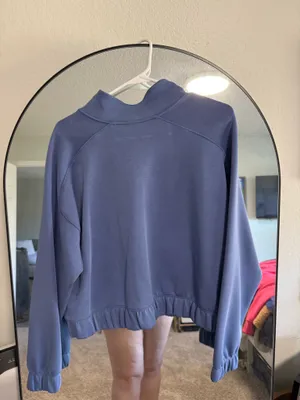 Target All in motion cropped blue jacket thumbnail 4