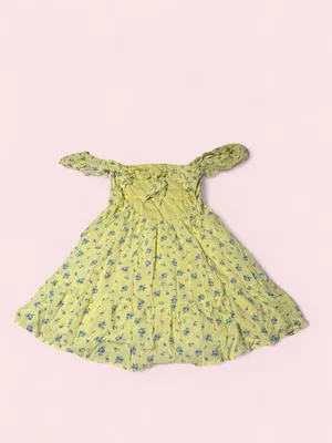 Hollister Yellow Mini Dress with Blue Floral Print thumbnail 2