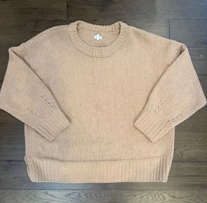 aerie like Candy Crewneck Sweater in Tan Size Large - C47-042 thumbnail 1
