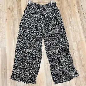 A. Byer black floral gacho pants pull on size XL thumbnail 1