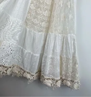 Antica Sartoria Crochet Lace Boho Mini Dress Beachy Sz S/M thumbnail 14