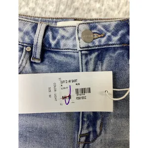 Risen Jeans Womens Light Wash Cuffed High Rise Denim Shorts RDS6155SZ Size M thumbnail 5