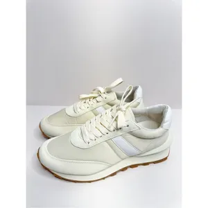 J/Slides Sneakers Size 6 Cream Leather Lifestyle Athletic and Training Shoes NEW thumbnail 2
