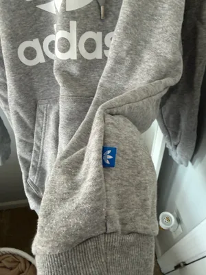 Slouchy Gray Adidas Hoodie thumbnail 4