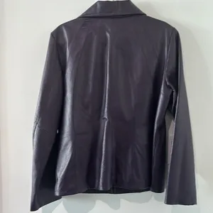 Genuine Leather Deep purple  Jacket East 5 Large thumbnail 6