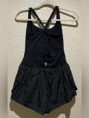 Free People Movement NWOT Righteous Runsie Black Romper Size XS thumbnail 4