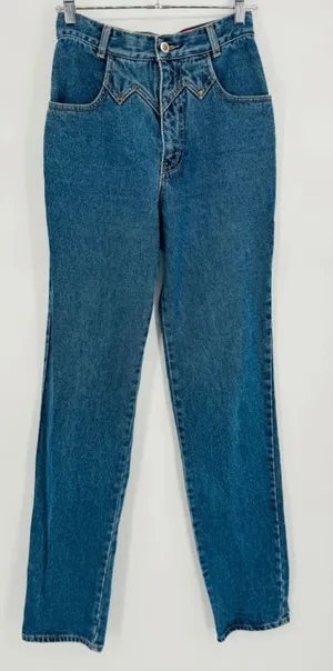 90’s Lawman Western High Rise Blue Jeans Size 6 Tall thumbnail 1