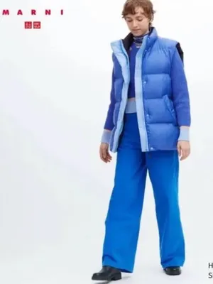 Marni X Uniqlo Blue Wide Leg Baggy Jeans Size 23 x 31 thumbnail 4