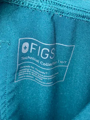 Figs Women's Teal Scrub Top set size medium thumbnail 5