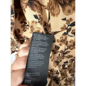 Free People Cali Floral Print Boxy Single Breasted Blazer Sm Boho Neutral thumbnail 7