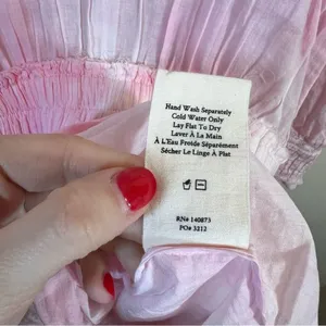 LoveShackFancy Viola Mini Dress Island Pink‎ Hand Tie Dye P thumbnail 9
