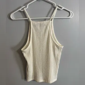 Abercrombie & Fitch Cream Ribbed Tank‎ Top Size Medium thumbnail 7
