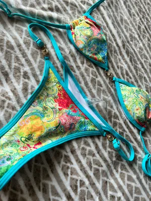 Teal Bikini Shein Set thumbnail 3