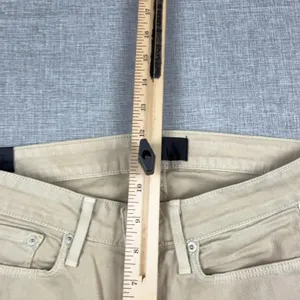 Vince Jeans Womens 27 Beige Light Wash Mid Rise Skinny Side Stripe Denim Stretch thumbnail 7