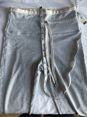 Vuori Light Heather Cream Grey Vibe Elevation Drawstring Leggings VW452 Small thumbnail 8