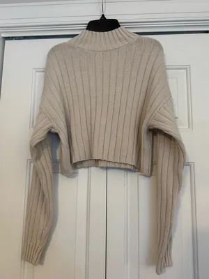 Pacsun tan cropped sweater thumbnail 1