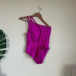 Anthropologie Shiny One Shoulder One Piece Swimsuit thumbnail 2