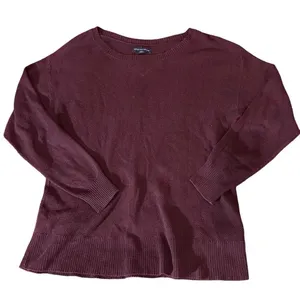 American Eagle Burgundy‎ Crew Neck Sweater Size Medium thumbnail 1