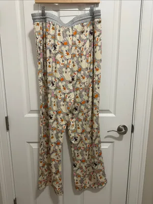 Disney Mickey Ghost Halloween Pajama Bottoms Lounge with Drawstring 🎃 👻 thumbnail 5