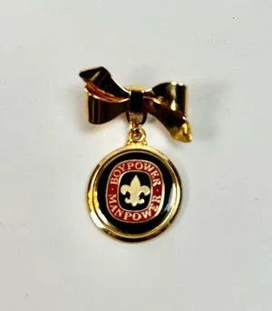 Vintage 1968 Boy Scout Cub Scout BOY POWER MAN POWER PIN For Mothers Denmothers thumbnail 1