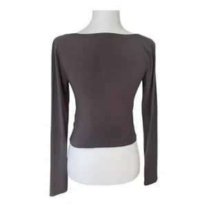 Wilfred by Aritzia Square Neck Ruched Long Sleeve Top — Medium thumbnail 6