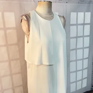 Oak & Fort white sleeveless midi dress size large thumbnail 2