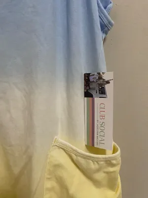 Club Social Gradient Blue and Yellow Dress thumbnail 3