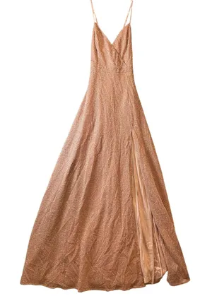 Lulus Truly Dazzling Mauve Multi Glitter Sleeveless Gown Size Small New Sold Out thumbnail 1