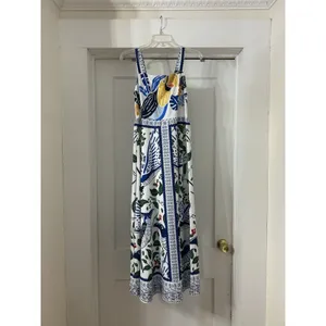Sunday Up Tropical Colorful Toucan Tiered Maxi Dress Size Medium Cruise Vacation thumbnail 2