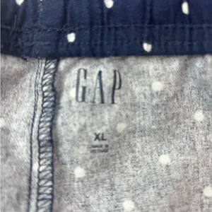 GAP XL Women's Light Flannel Pajama Bottoms in Navy Polka Dot thumbnail 5