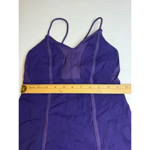Lululemon Purple Tank Top Built In Bra Yoga Workout Athleisure Size 4‎ thumbnail 3