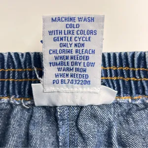 Imperfect vintage y2k 90s jeans cotton denim pull on stretchy waist‎ pockets thumbnail 12