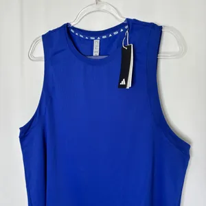 Adidas Yoga Royal Blue Studio Tank Athletic Muscle NWT Womens XL thumbnail 2