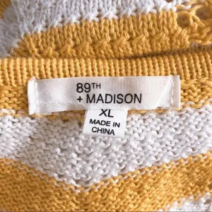 89th & Madison Sweater Perforated Knit Zig Zag Pattern Pullover Size XL thumbnail 8