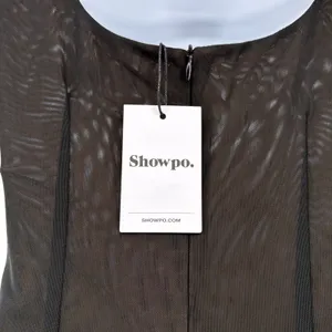 Showpo Laney Mesh Sweetheart Neck Maxi Dress Black Bustier Bodycon NWT US 4 AU 8 thumbnail 5